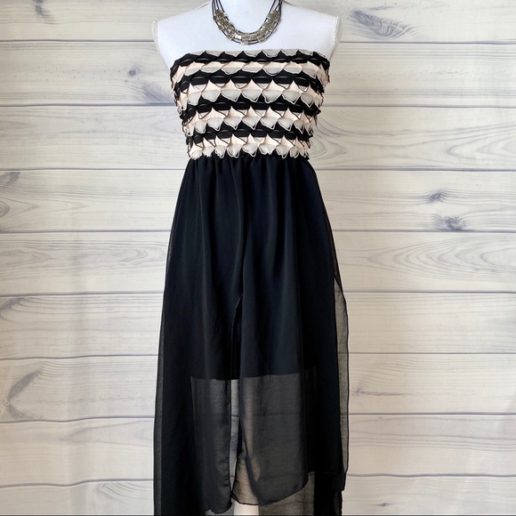Just Me Dresses & Skirts - JUST ME I Strapless Trendy High Low Dress (L)